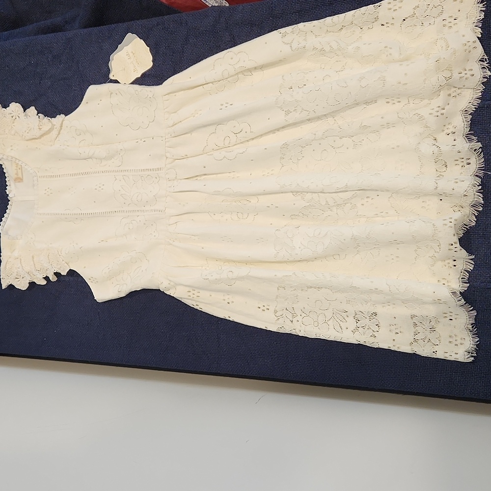 Altar'd State Cream Lace Formal Jr's Dress